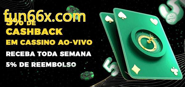 Promoções do cassino ao Vivo fun66x.com